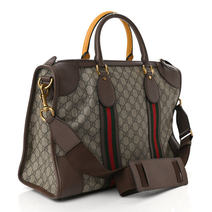 Gucci Soft GG Supreme Monogram Web Neo Vintage Duffle Bag Beige New Acero Crop 3 of 10