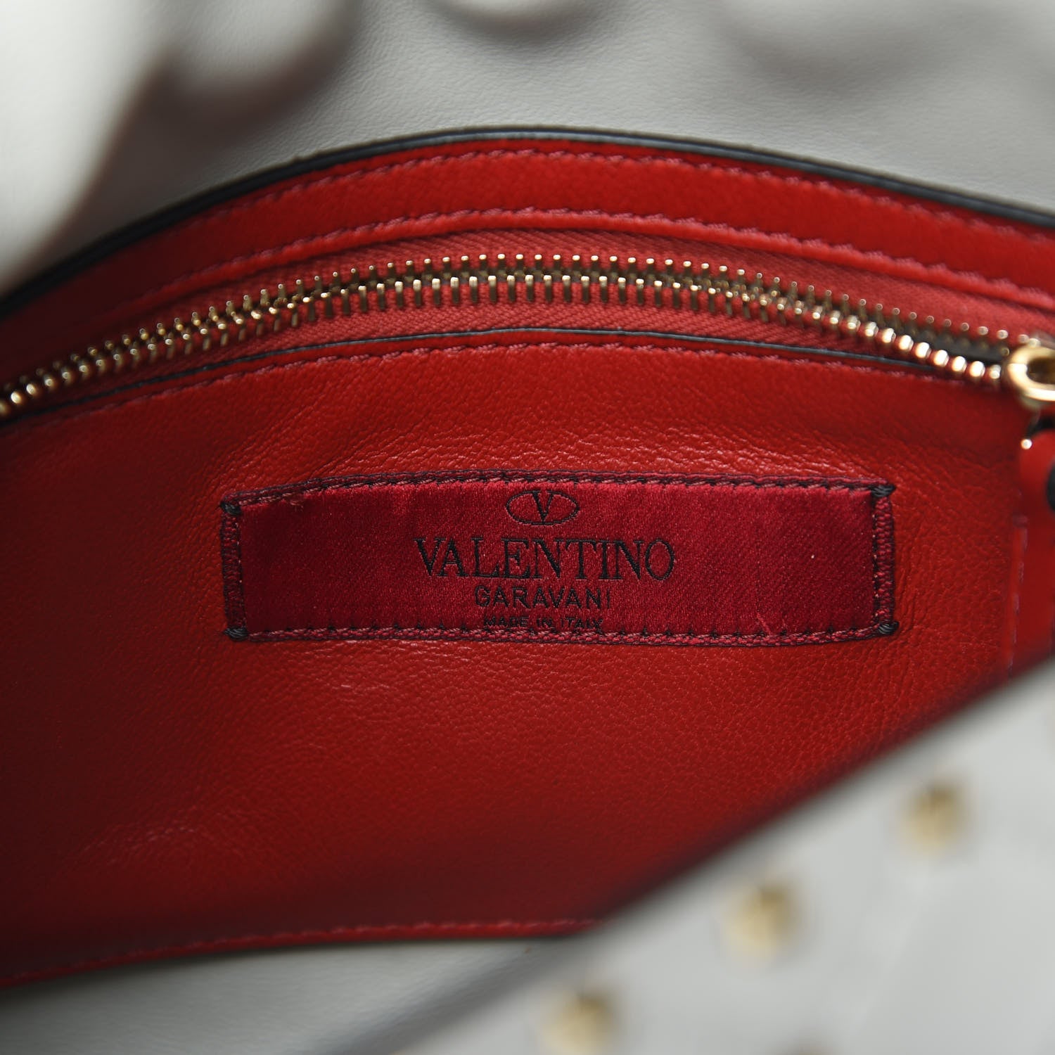 Valentino Garavani Nappa Medium Rockstud Spike Shoulder Bag Opal Grey 6 of 11