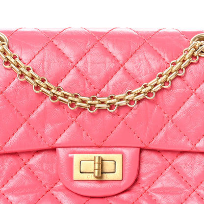 Chanel Aged Calfskin Quilted 2.55 Reissue Mini Flap Pink 8 of 10