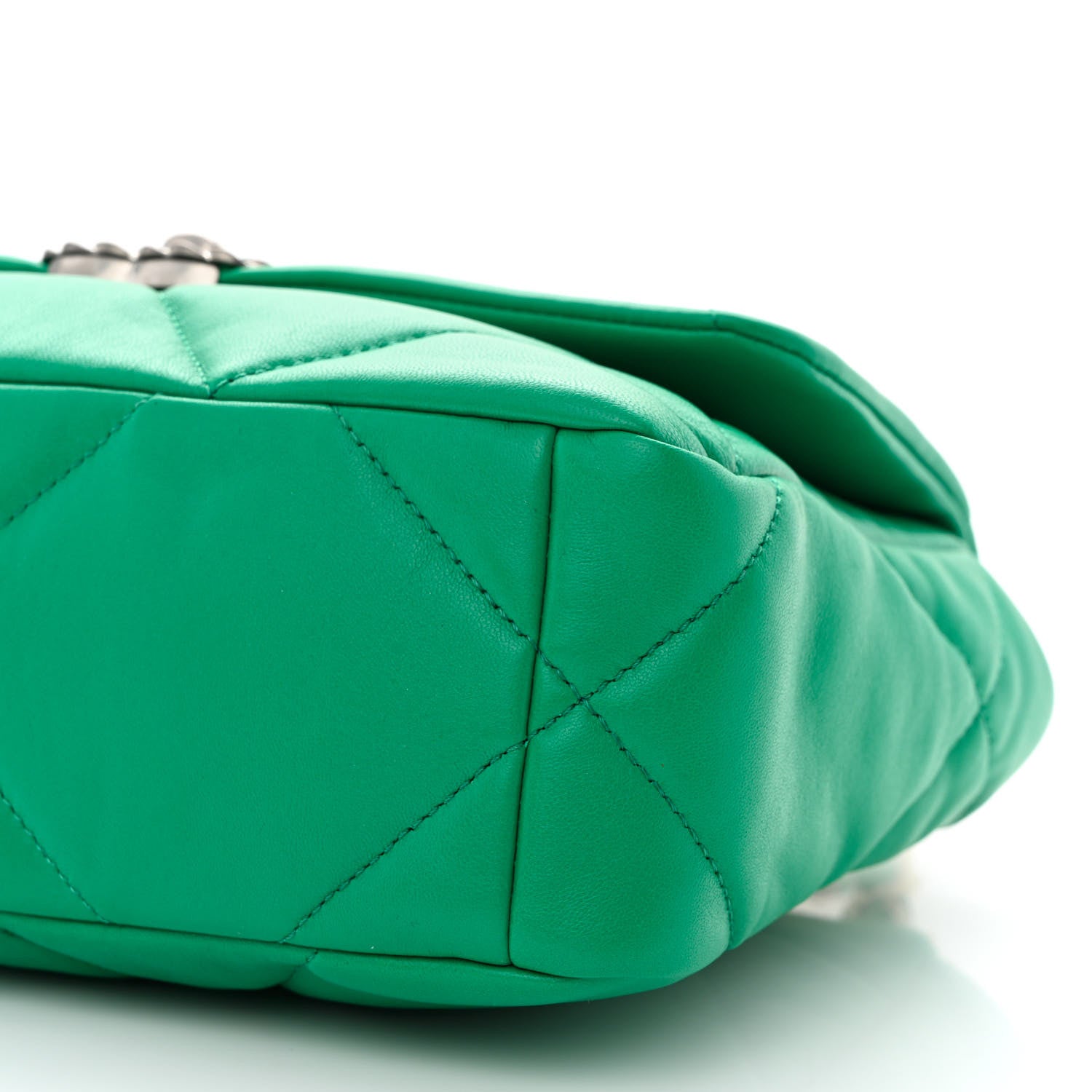 Chanel Lambskin Quilted Medium Chanel 19 Flap Green 9 of 9