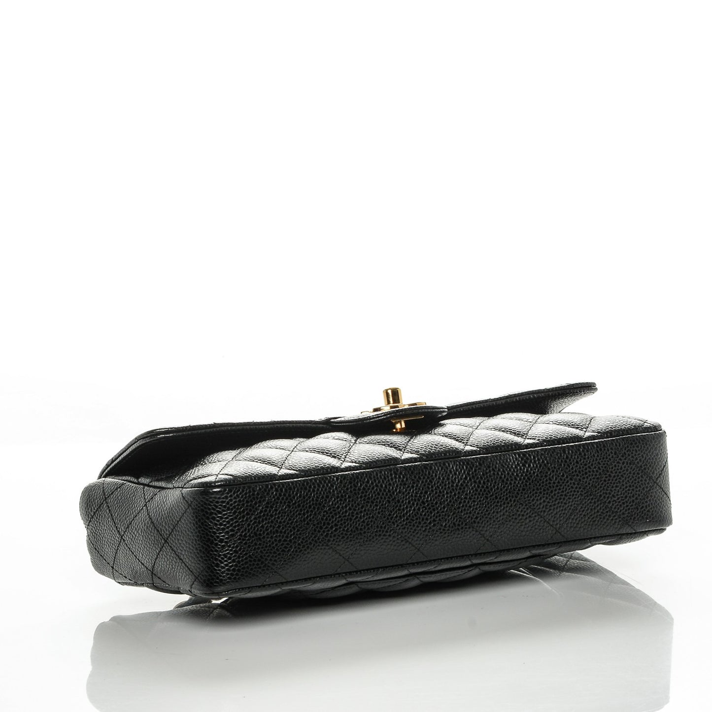 Caviar Quilted East West Flap Black
