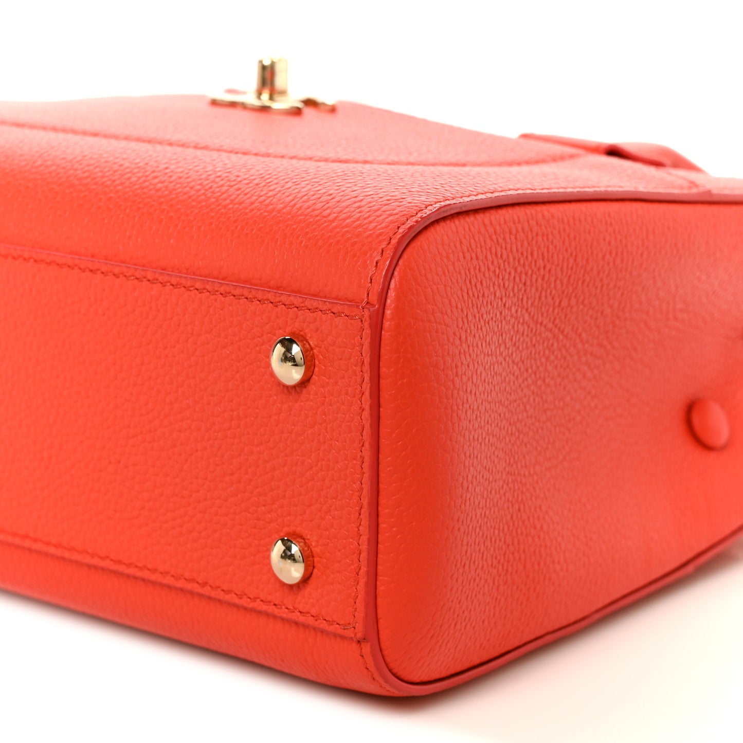 Grained Calfskin Mini Neo Executive Shopper Tote Red