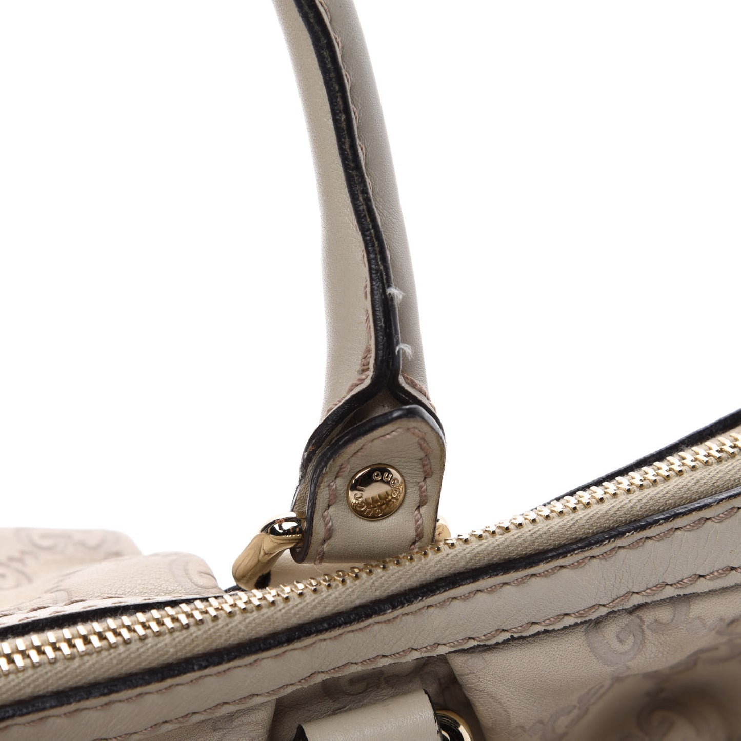 Guccissima Medium Sukey Top Handle Bag White