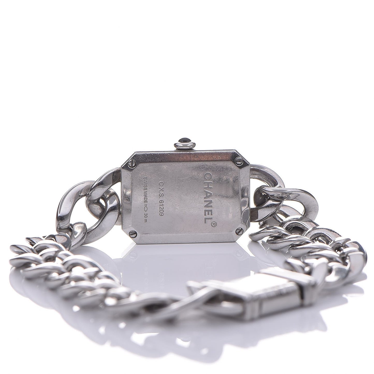 Stainless Steel Diamond Bezel Mother of Pearl 16mm Chain Premiere Quartz Watch