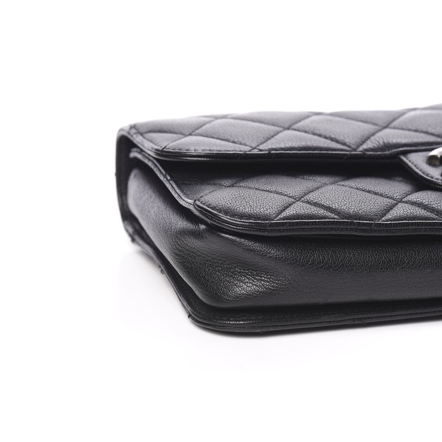 Chanel Goatskin Quilted Medium Perfect Edge Flap Black 7 of 9