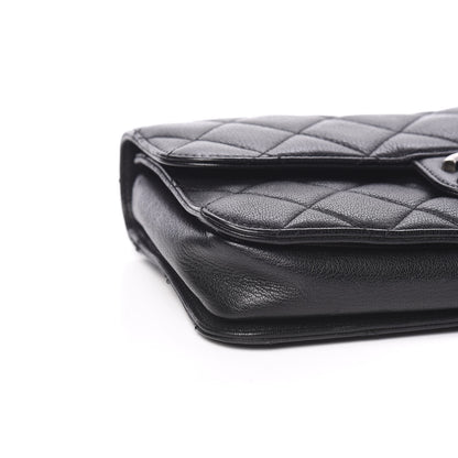 Chanel Goatskin Quilted Medium Perfect Edge Flap Black 7 of 9