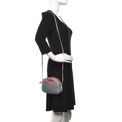 Gucci Laminated Nappa Trapuntata Mini Zumi Dome Shoulder Bag Rosa Lago Rame 2 of 11