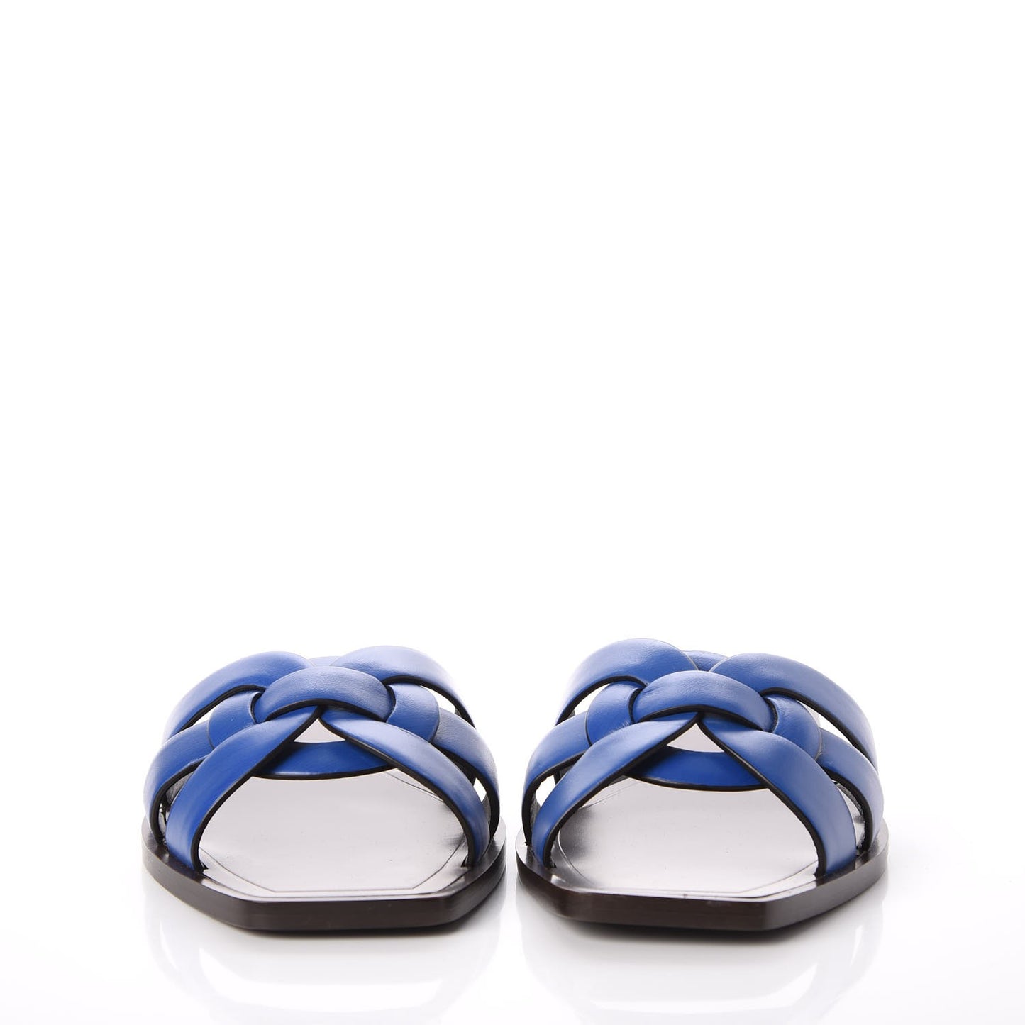 Calfskin Nu Pied 05 Slide Sandal 39.5 Blue Majorelle