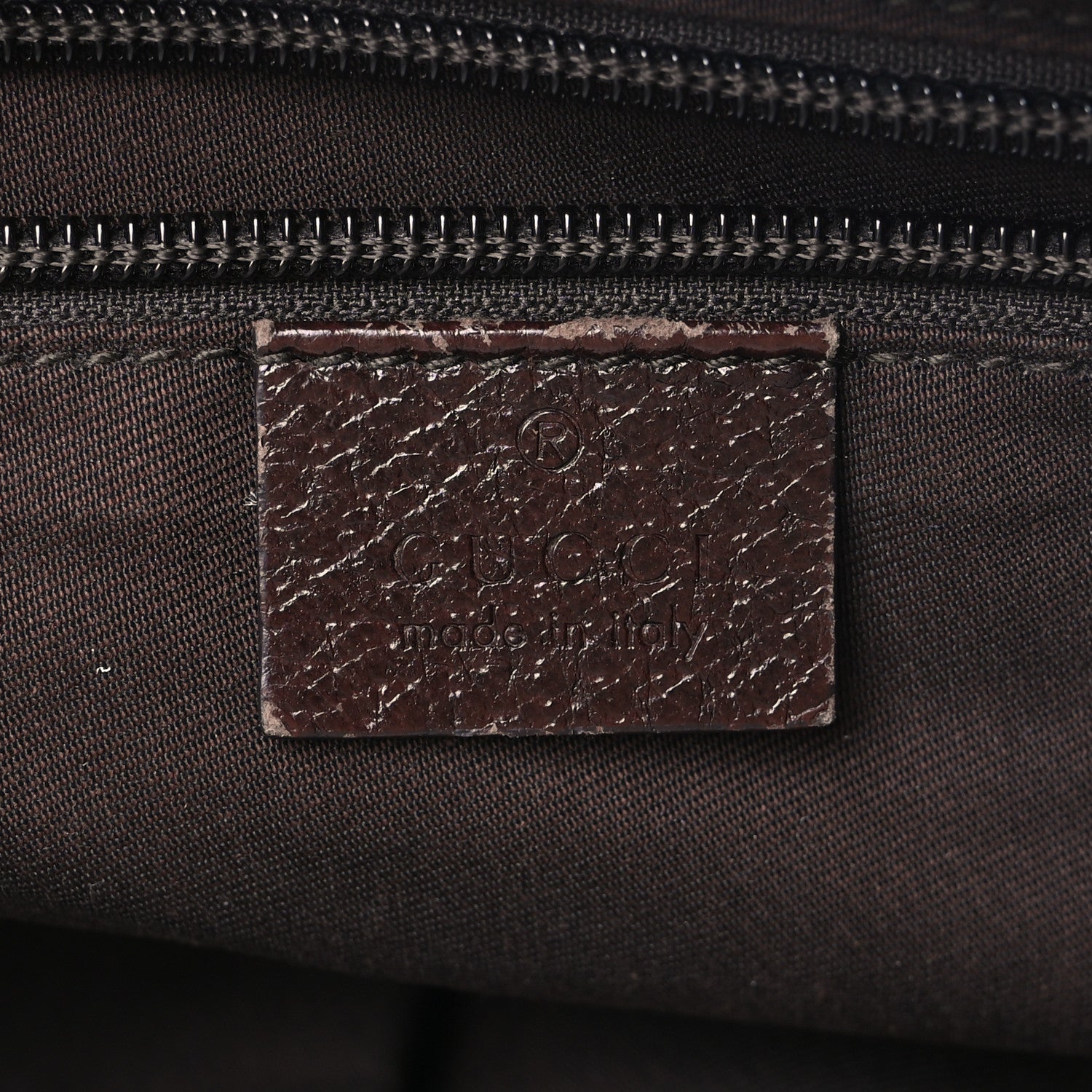 Gucci Monogram Web Medium Half Moon Hobo Dark Brown 5 of 14