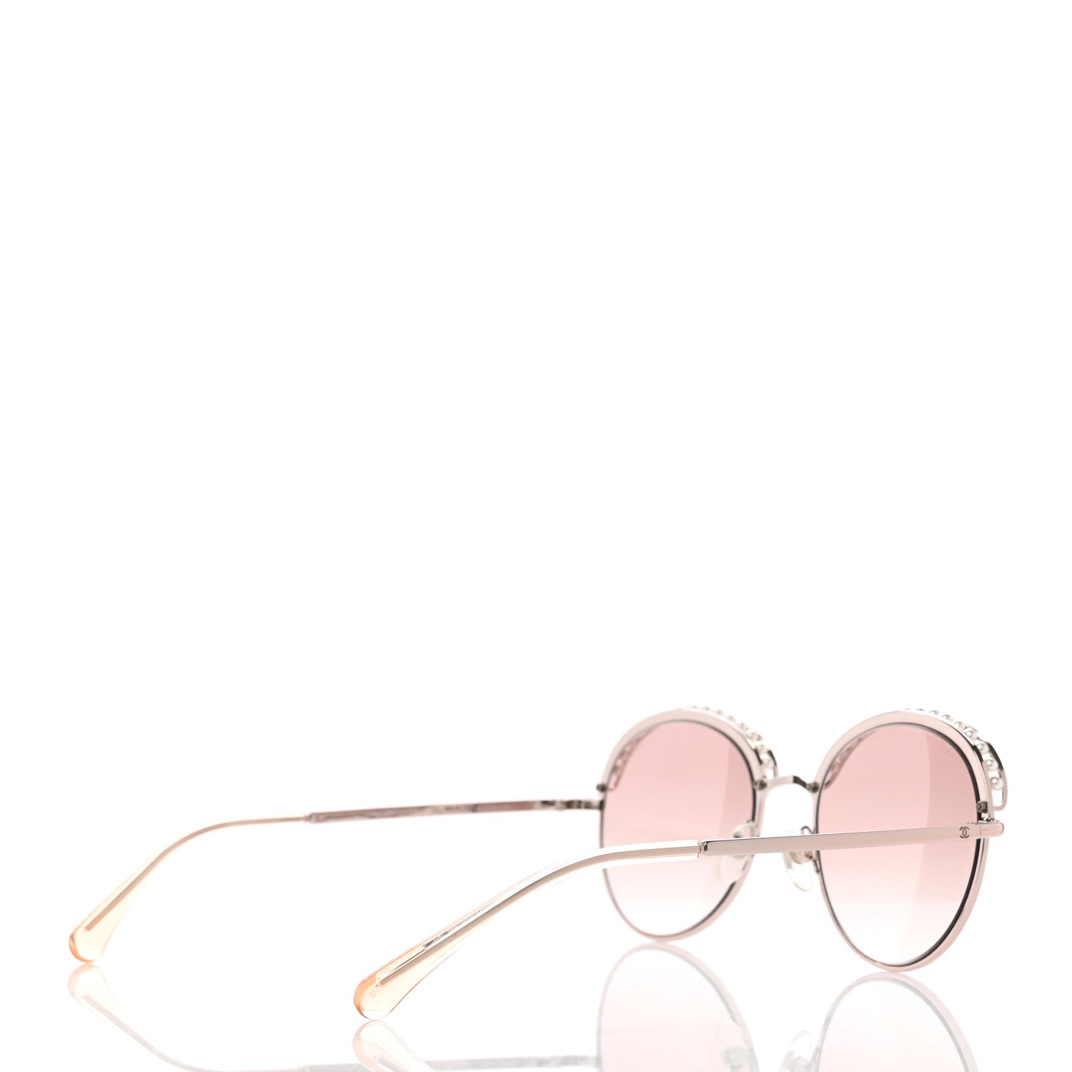 Chanel Pearl Round Sunglasses 4247-H Pink Gold 4 of 7
