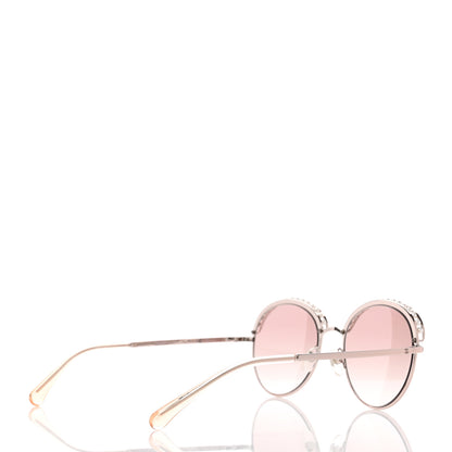 Chanel Pearl Round Sunglasses 4247-H Pink Gold 4 of 7