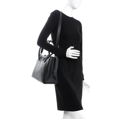 Chanel Calfskin Cerf Executive Shopper Tote Black 2 of 8