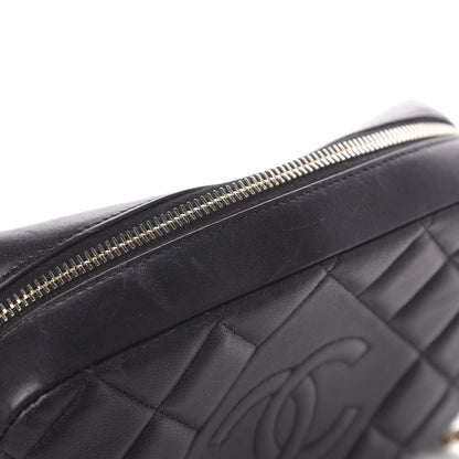 Chanel Lambskin Quilted Small Diamond CC Camera Case Black 9 of 12