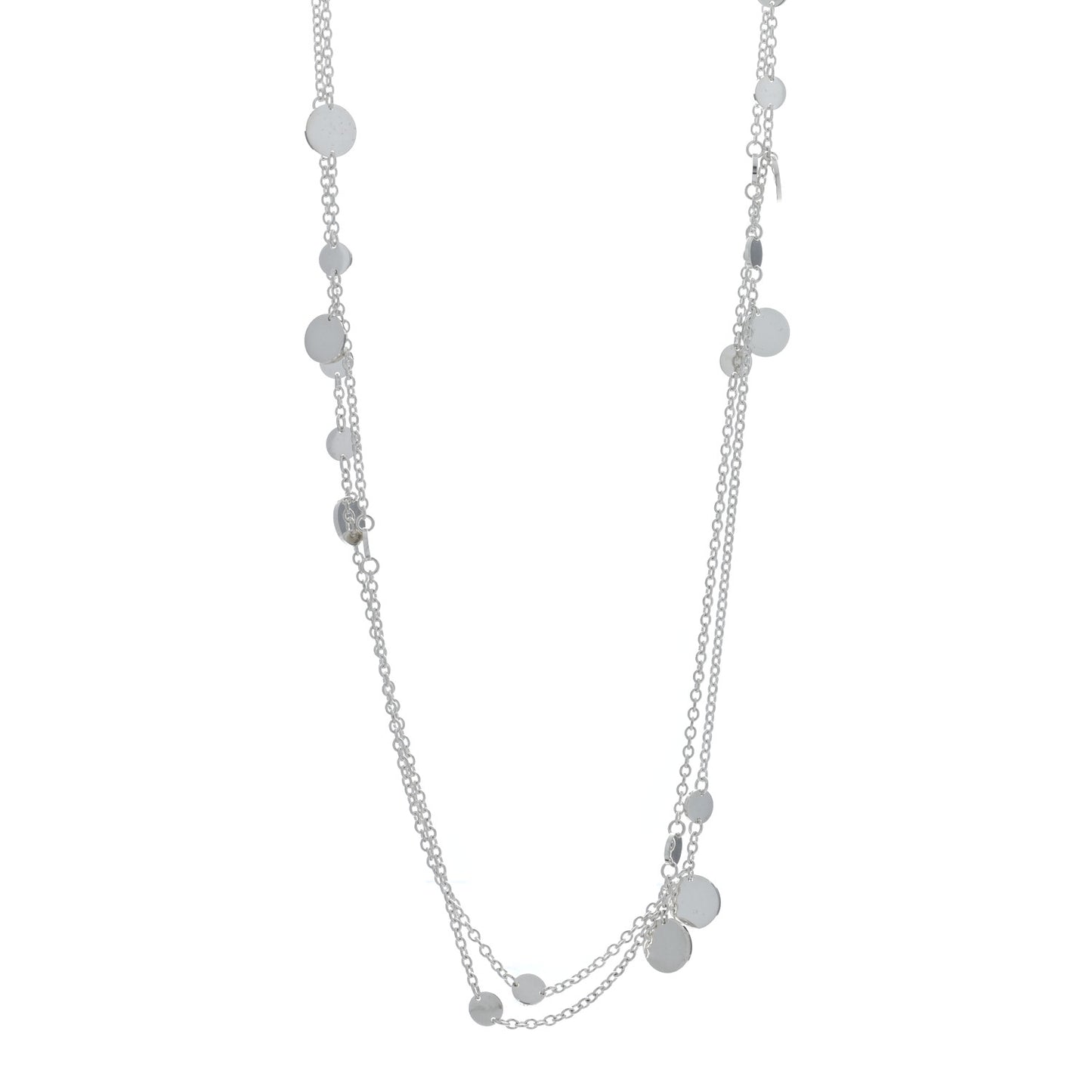 Sterling Silver 18K Rose Gold Confettis Long Necklace