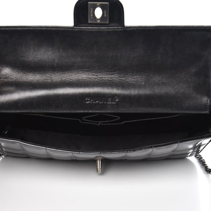 Chanel Patent Quilted East West Chocolate Bar Flap Black 5 of 8