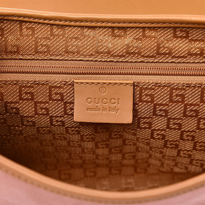 Gucci Suede Calfskin Bamboo Handle Jackie O Hobo Pink 6 of 12