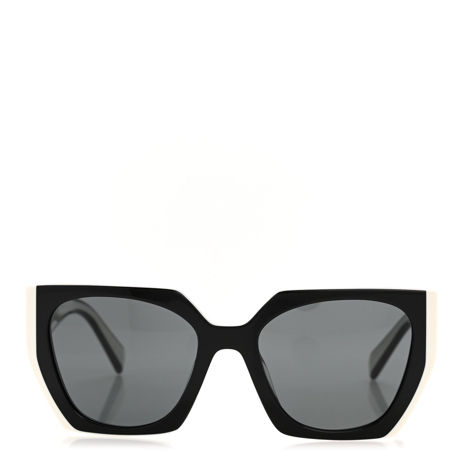 Prada Acetate Sunglasses SPR 15W Black White 2 of 8