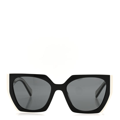 Prada Acetate Sunglasses SPR 15W Black White 2 of 8