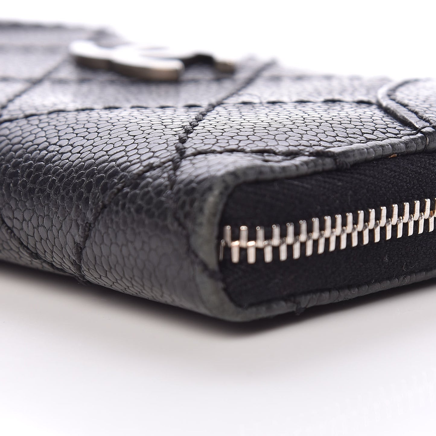 Caviar Outdoor Ligne Zip Coin Purse Wallet Black