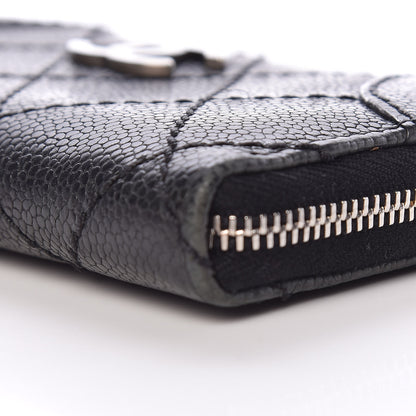 Chanel Caviar Outdoor Ligne Zip Coin Purse Wallet Black 10 of 14
