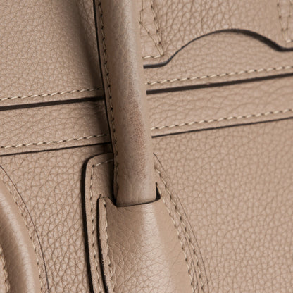 Celine Drummed Calfskin Micro Luggage Dune 9 of 10