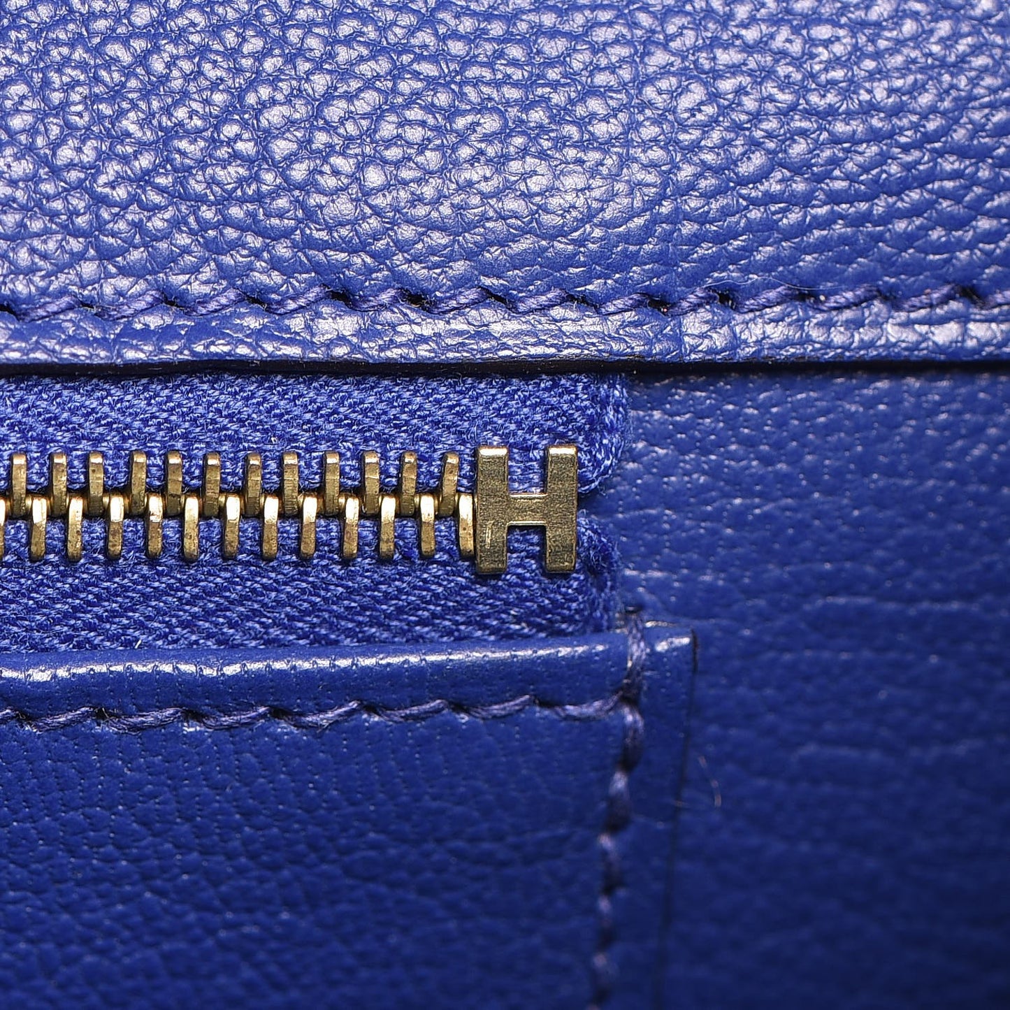 Togo Birkin 35 Bleu Electrique