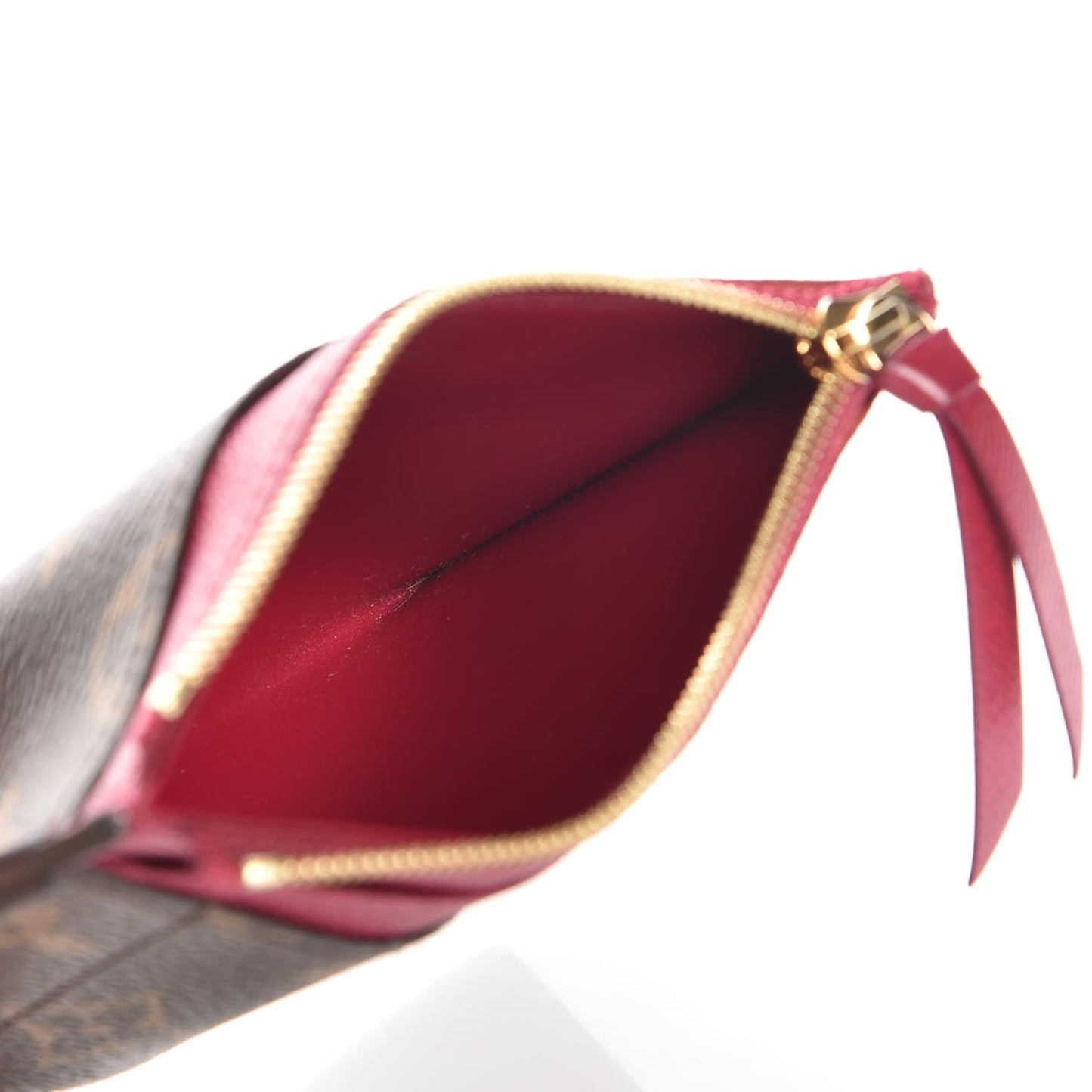 Monogram Zipped Card Holder Fuchsia