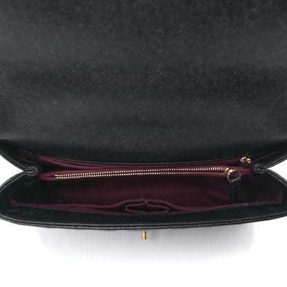 Chanel Caviar Chevron Quilted Small Coco Handle Flap Black 4 of 5