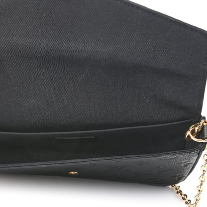 Louis Vuitton Empreinte Pochette Felicie Chain Wallet Black 6 of 8