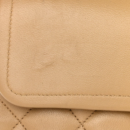 Chanel Lambskin Quilted Small Double Flap Beige 13 of 17