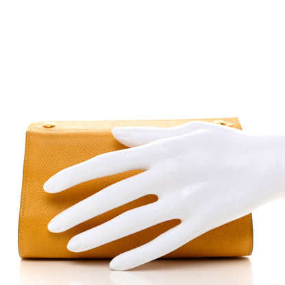 Hermes Courchevel Karo PM Jaune 2 of 9