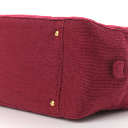 Chanel Jersey Quilted CC Chocolate Bar Bag Burgundy 10 of 11