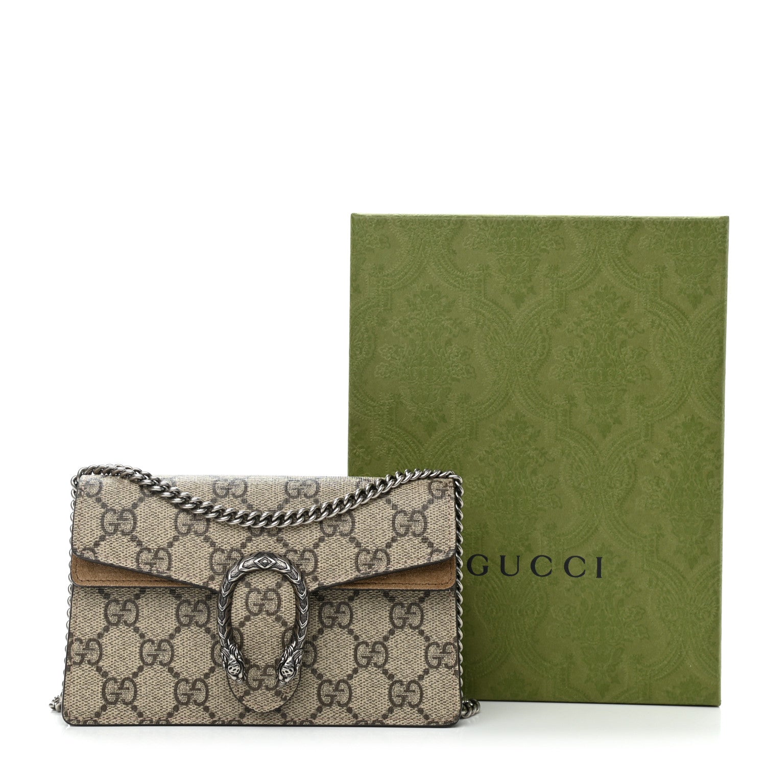 Gucci GG Supreme Monogram Super Mini Dionysus Shoulder Bag Taupe 10 of 10