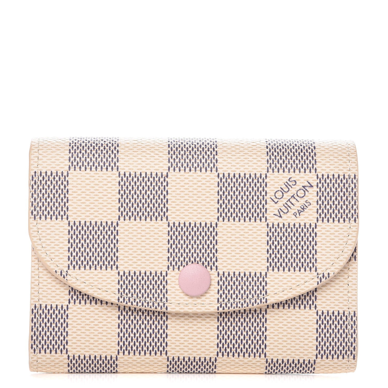 Louis Vuitton Damier Azur Rosalie Coin Purse Rose Ballerine 1 of 8