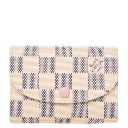 Louis Vuitton Damier Azur Rosalie Coin Purse Rose Ballerine 1 of 8