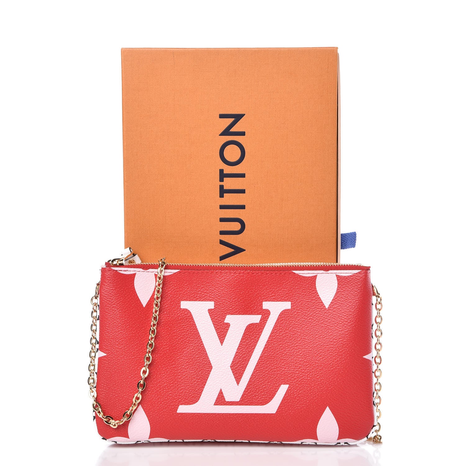 Louis Vuitton Monogram Giant Double Zip Pochette Rouge 10 of 10