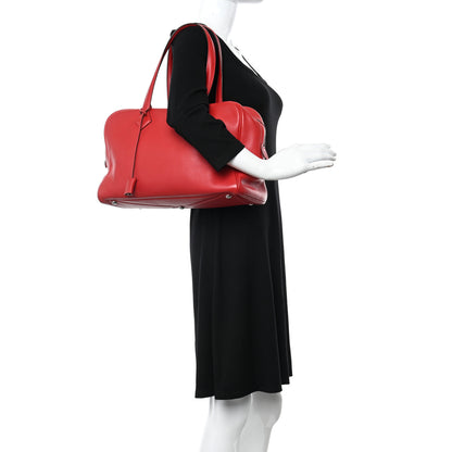 Hermes Taurillon Clemence Victoria 35 Rouge Casaque 2 of 10