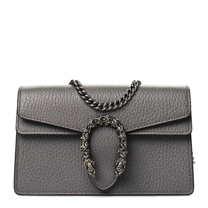 Gucci Dollar Calfskin Crystal Super Mini Dionysus Shoulder Bag Dusty Grey Black Diamond 1 of 10