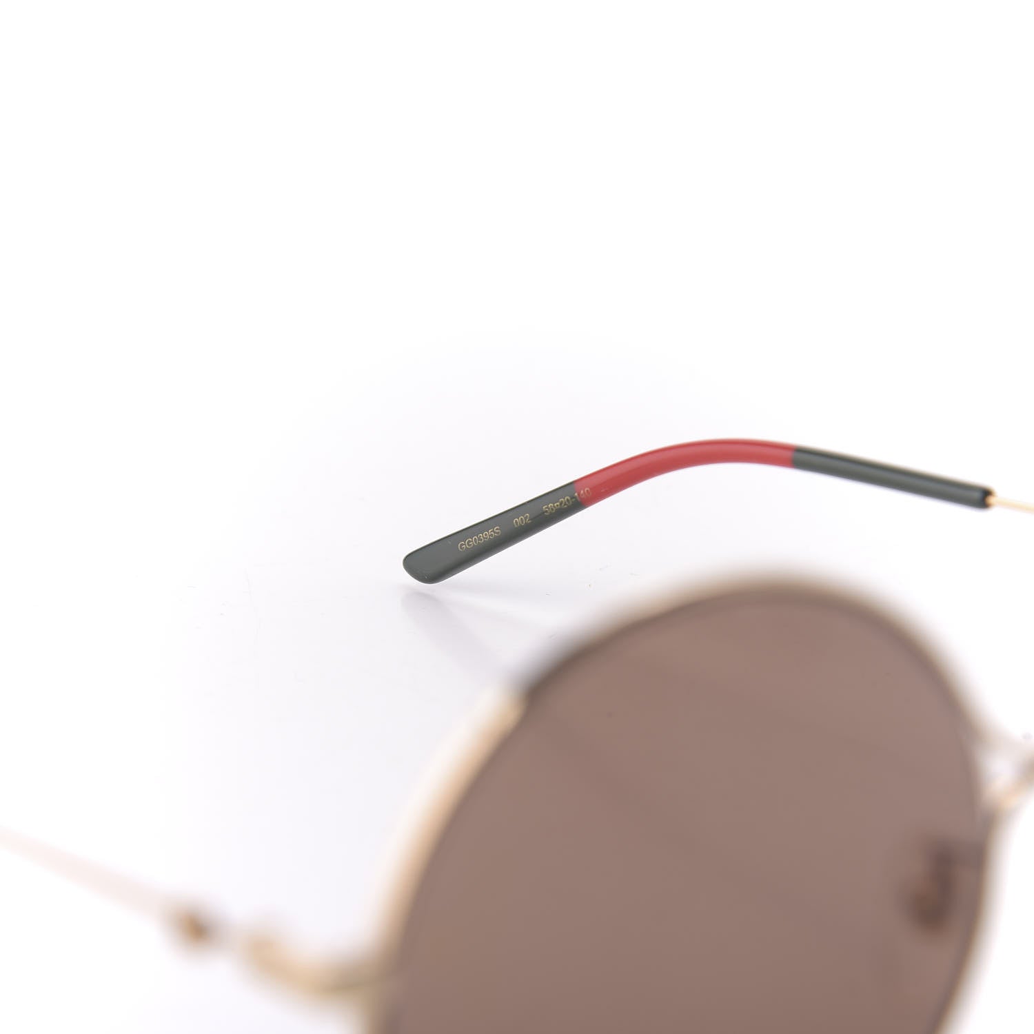 Gucci Round Sunglasses GG0395S Red Green 7 of 8