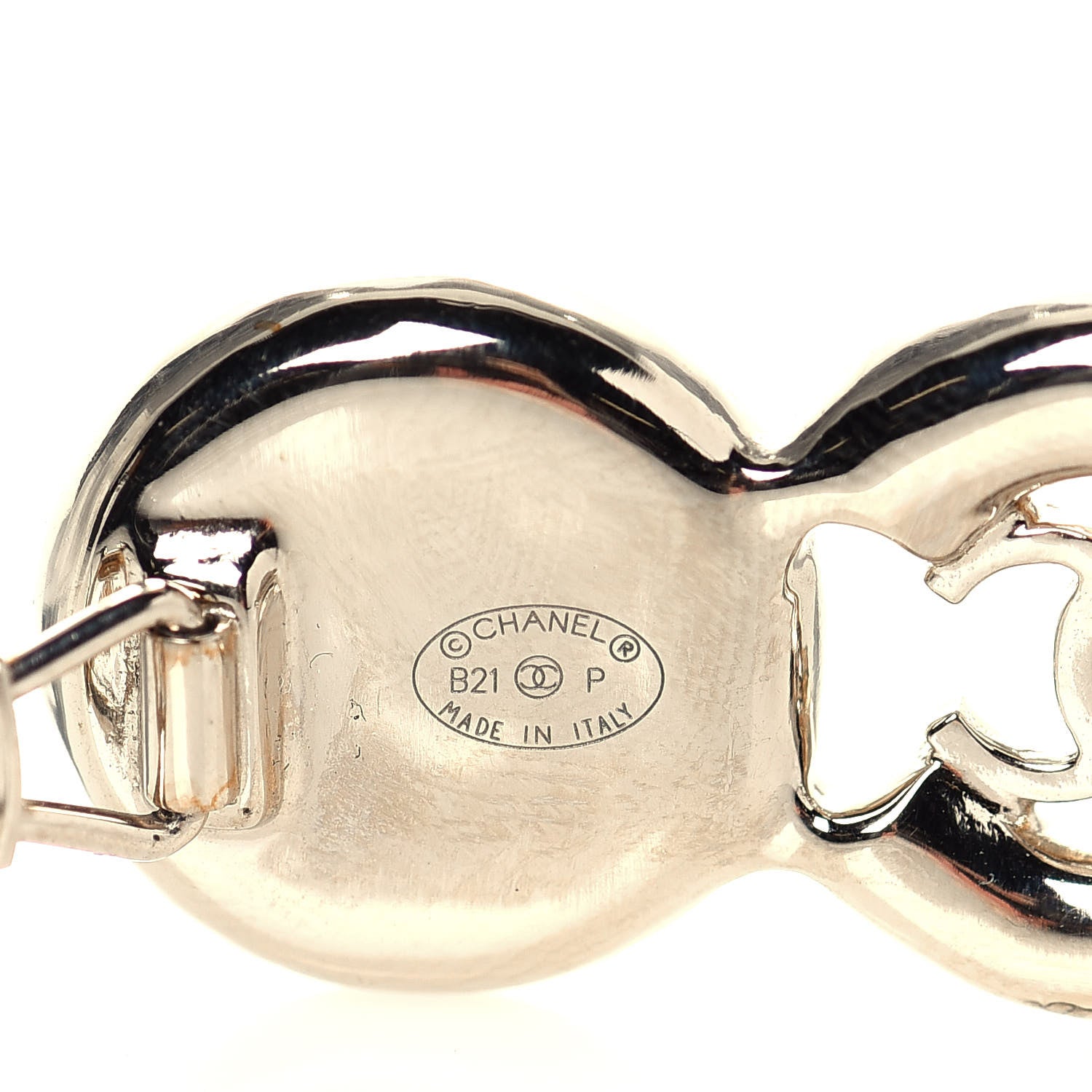 Chanel Pearl Coco Hair Clip Barrette Gold 4 of 6