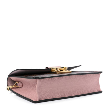 Louis Vuitton Damier Ebene Croisette Chain Wallet Rose Ballerine 3 of 9