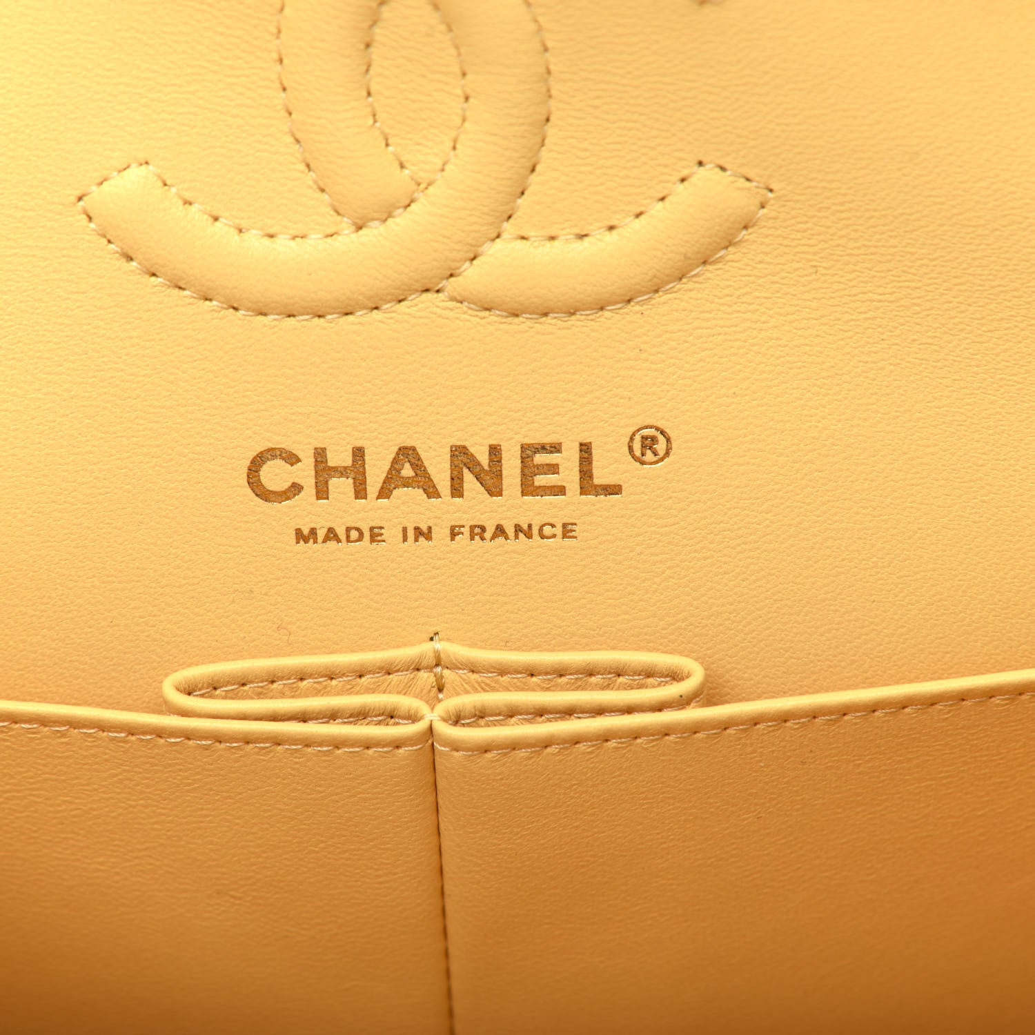 Chanel Caviar Quilted Small Double Flap Yellow 6 of 10