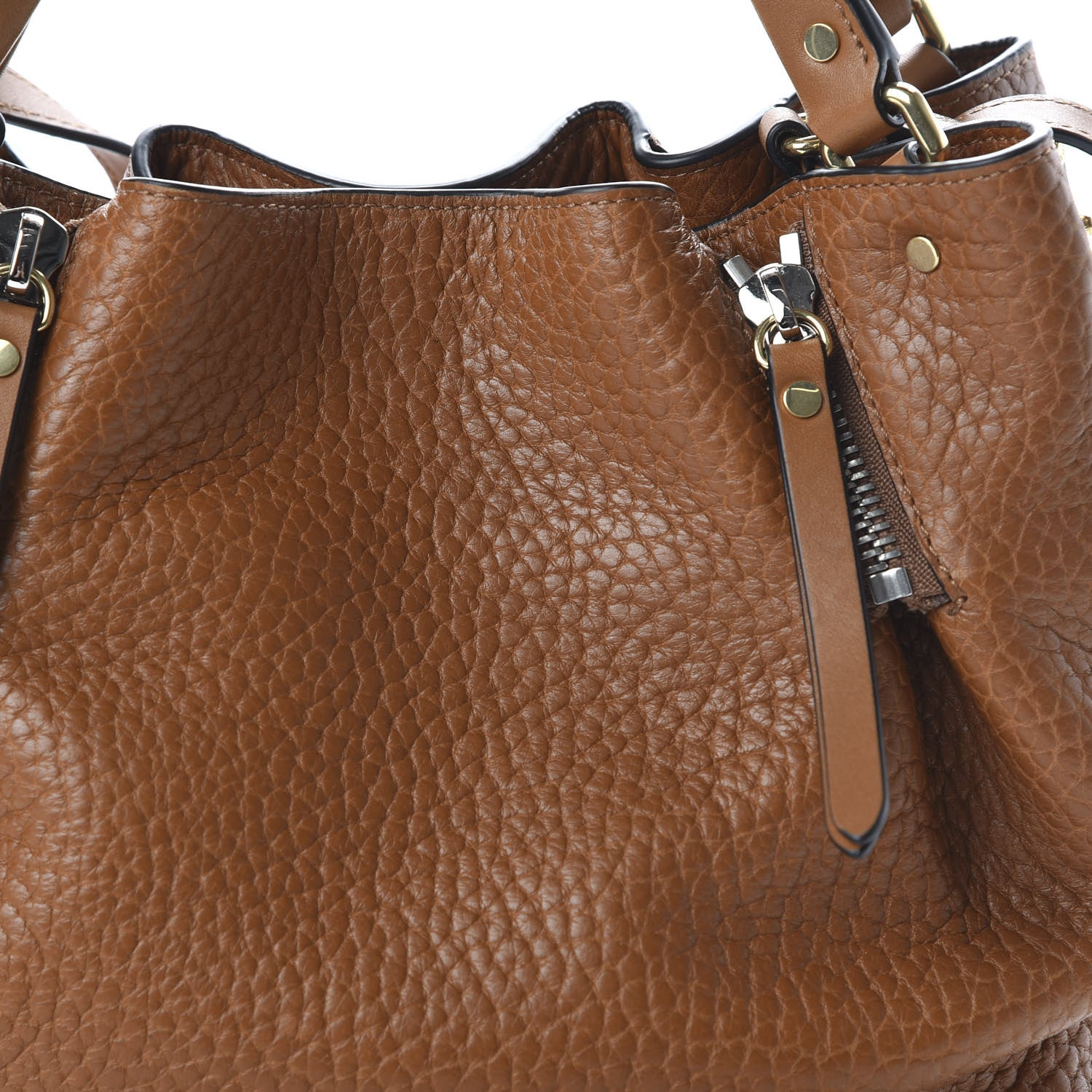 Burberry Grainy Calfskin House Check Small Maidstone Saddle Brown 8 of 8