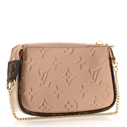 Louis Vuitton Metallic Vernis Mini Pochette Accessories Rose Gold 3 of 9
