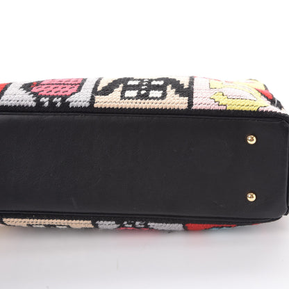 Chanel Needlepoint Precious Symbols Shoulder Bag Black 12 of 12