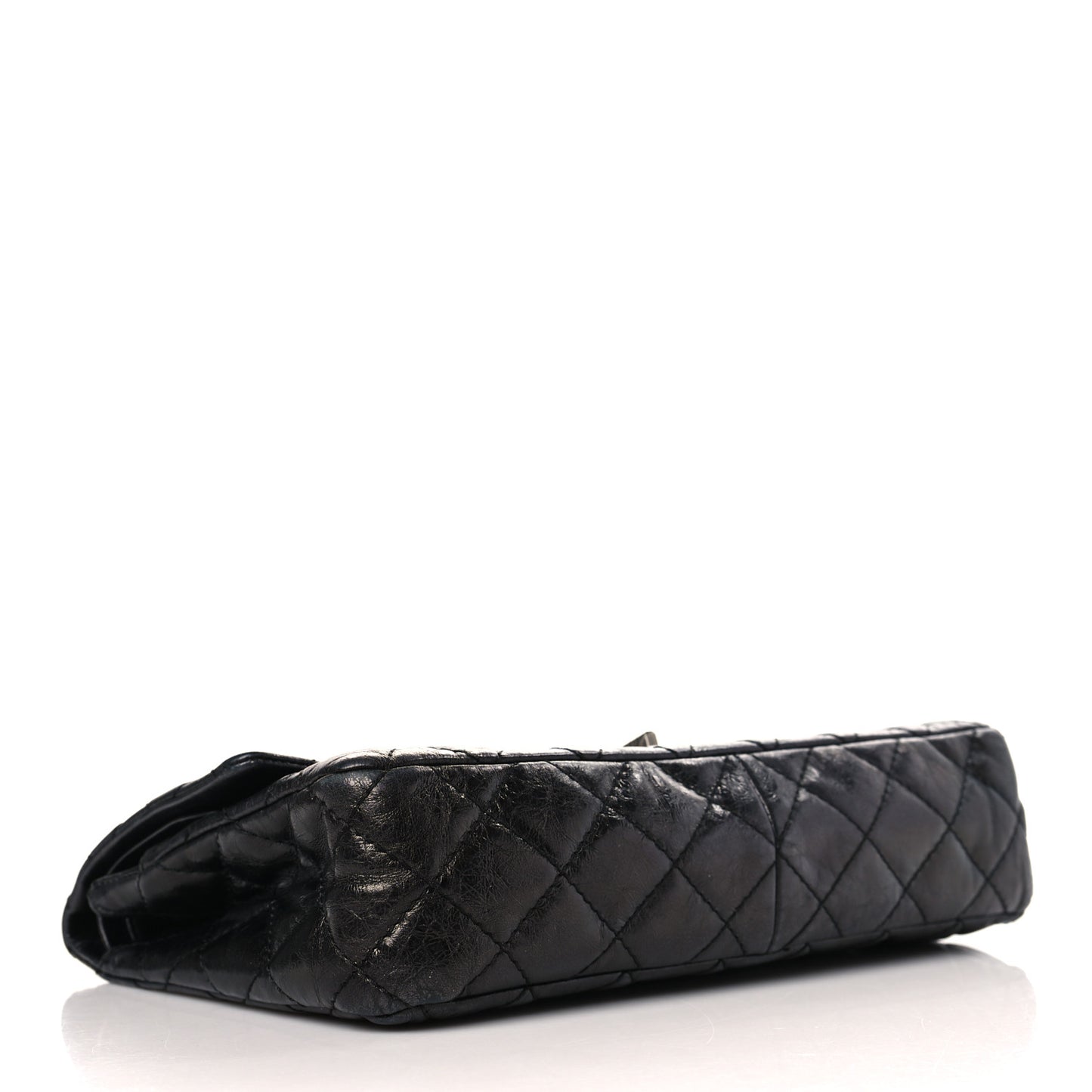 Metallic Aged Calfskin Quilted 2.55 Reissue 226 Flap Black