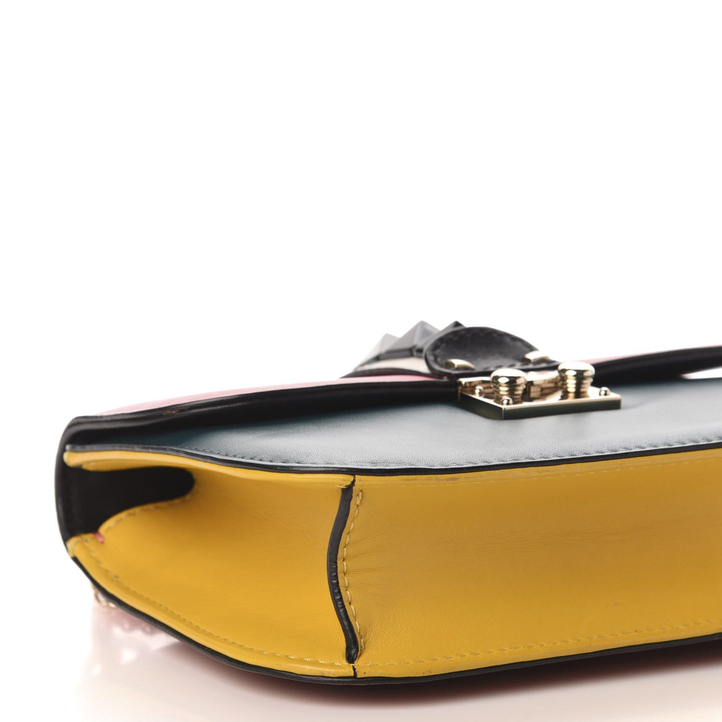 Vitello Small Glam Lock Rockstud Flap Multicolor
