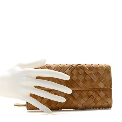 Bottega Veneta Nappa Intrecciato Continental Flap Wallet Camel 13 of 13