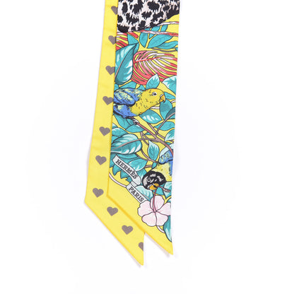 Hermes Silk Jungle Love Love Twilly Jaune Vif Canard 3 of 4