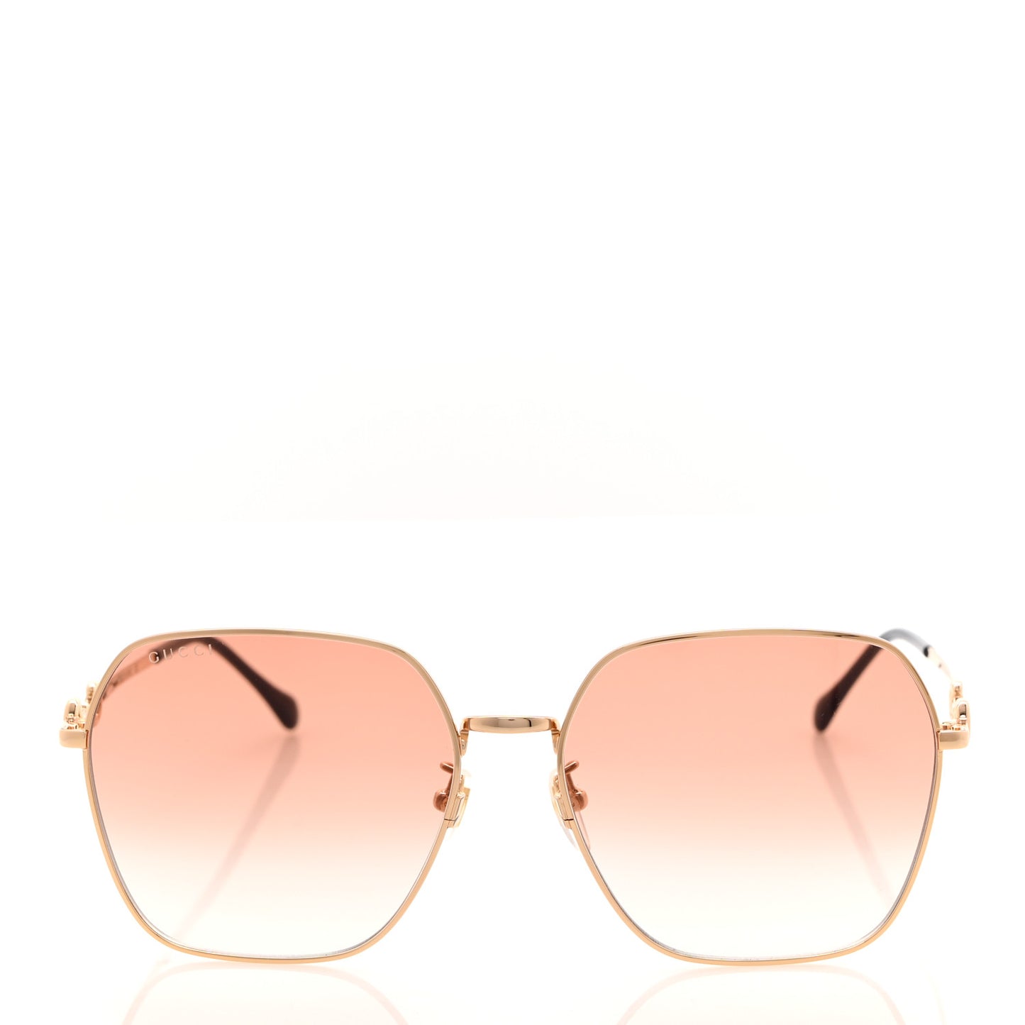 Metal Horsebit Square Sunglasses GG0882SA Gold